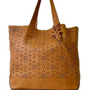 Frye Camel Eyelet Leather XL Carson Tote